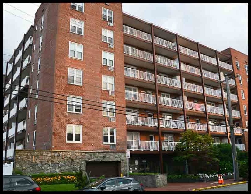 Building exterior with balconies