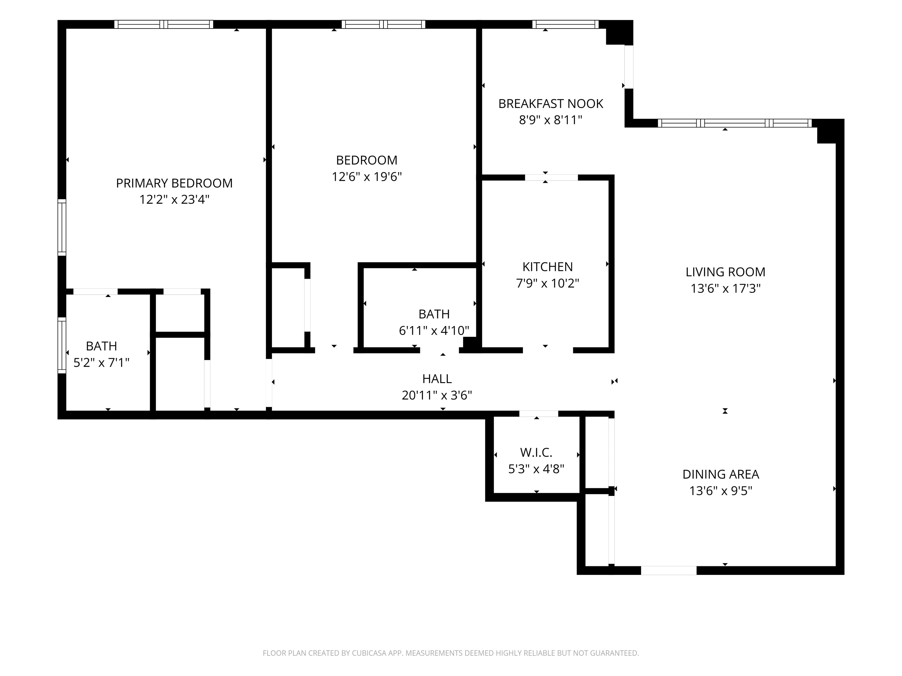 Floor plan — 2 bed / 2 bath