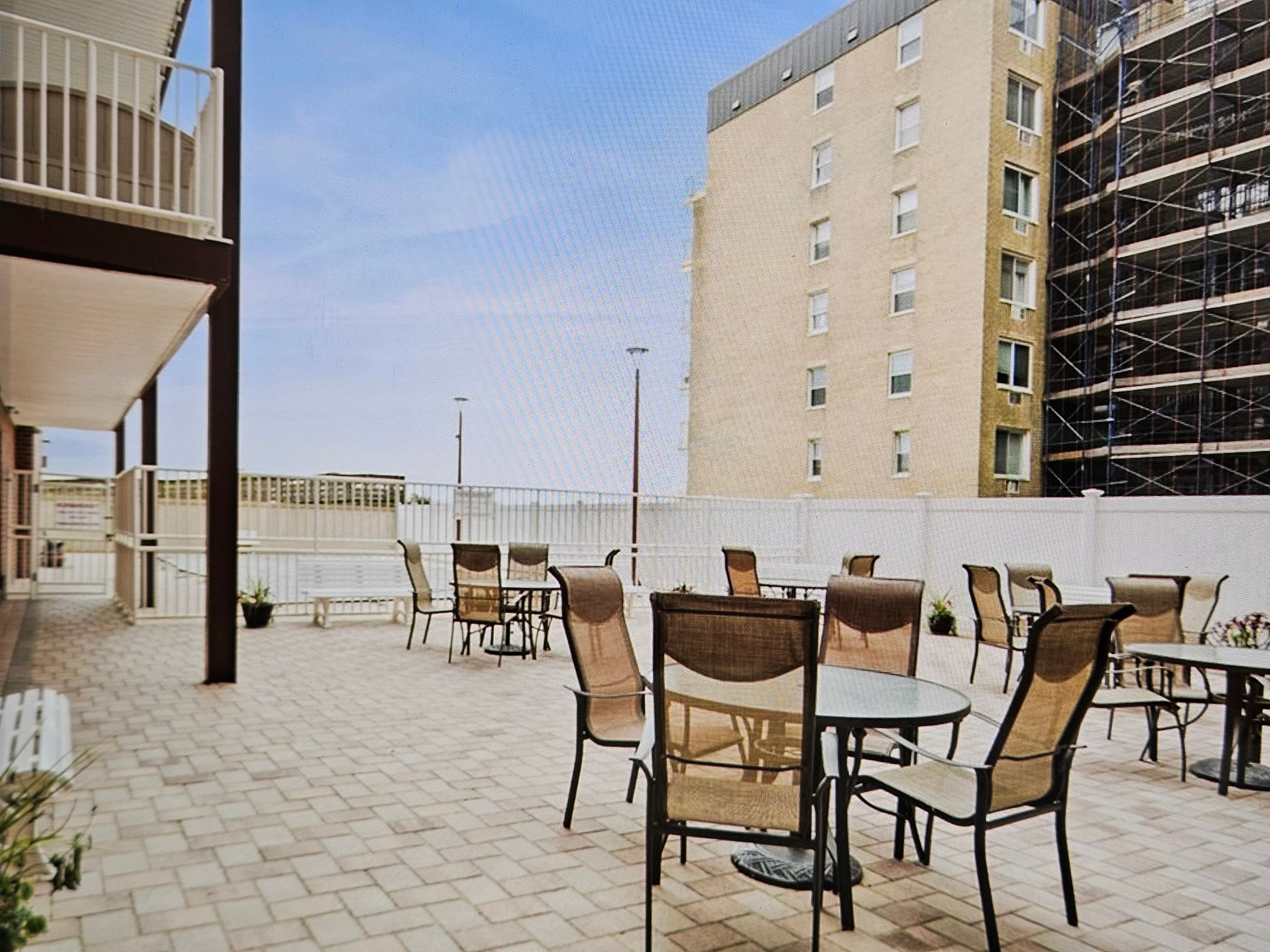 Rooftop terrace with seating